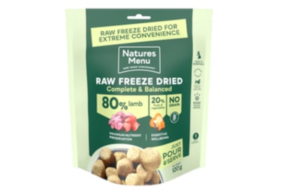 Natures Menu Complete Freeze Dried 80/20 Dog Food Lamb 120g Natures Menu Complete Freeze Dried 80/20 Dog Food Lamb 120g