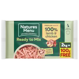 Natures Menu Raw Freeflow Lamb & Chicken 2kgs (Frozen)
