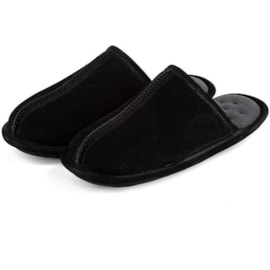Totes Isotoner Mens Real Suede Mule Black Size10 (99373BLK10)