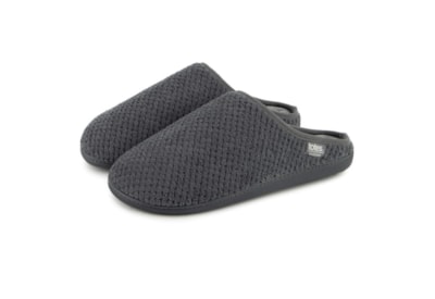 Totes Isotoner Mens Swept Back Popcorn Mule Grey Size10 Totes Isotoner Mens Swept Back Popcorn Mule Grey Size10