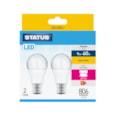 Status 8w LED Gls B22 Warm White Bulb 2pk Status 8w LED Gls B22 Warm White Bulb 2pk