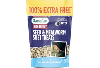 Gardman Seed & Mealworm Suet Treats + 100% 1kg (A04199)