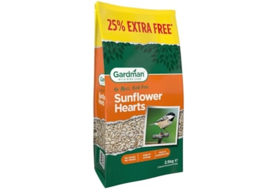 Gardman Sunflower Hearts + 25% 2.5kg Gardman Sunflower Hearts + 25% 2.5kg