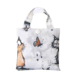 Eco Chic White Whimsy Cats Shopper