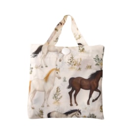 Eco Chic Beige Wild Horses Shopper