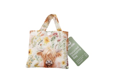 Eco Chic Beige Floral Highland Cow Shopper Eco Chic Beige Floral Highland Cow Shopper
