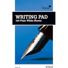 Silvine A5 Writing Pad White Plain 100 Sheet A5 Silvine A5 Writing Pad White Plain 100 Sheet A5