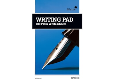Silvine A5 Writing Pad White Plain 100 Sheet (1721)