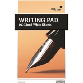 Silvine A5 Writing Pad White Ruled 100 Sheet A5 Silvine A5 Writing Pad White Ruled 100 Sheet A5