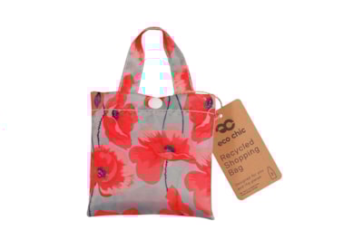 Eco Chic Grey Poppies Shopper
