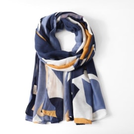 Absrtract Print 27 Summer Scarf Blue Absrtract Print 27 Summer Scarf Blue