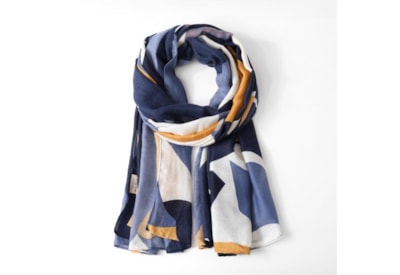Absrtract Print 27 Summer Scarf Blue Absrtract Print 27 Summer Scarf Blue