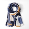 Absrtract Print 27 Summer Scarf Blue