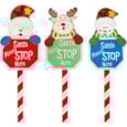 Premier Santa Please Stop Sign 76cm Premier Santa Please Stop Sign 76cm