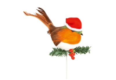 Premier Robin w Santa Hat Pick 10cm Premier Robin w Santa Hat Pick 10cm