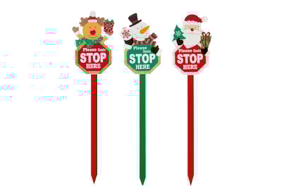 Premier Christmas Wooden Garden Stake Asst 49cm Premier Christmas Wooden Garden Stake Asst 49cm