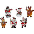 Premier 6 Asst Santa/snowman Stickers (AC205669)