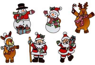Premier 6 Asst Santa/snowman Stickers (AC205669)