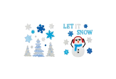 Premier Snowy Ice Window Stickers Asstd 20cm Premier Snowy Ice Window Stickers Asstd 20cm