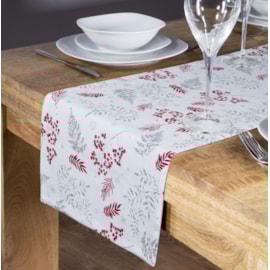 Premier Leaf With Red Berries Table Runner 2m Premier Leaf With Red Berries Table Runner 2m