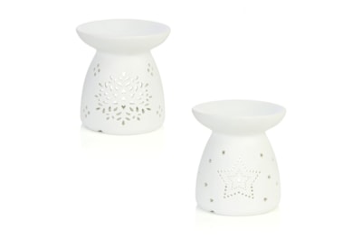 Premier Wax Burner 2 Asst Snowflake/star 12cm Premier Wax Burner 2 Asst Snowflake/star 12cm