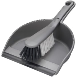 Addis Stiff Brush&dustpan Metallic Addis Stiff Brush&dustpan Metallic