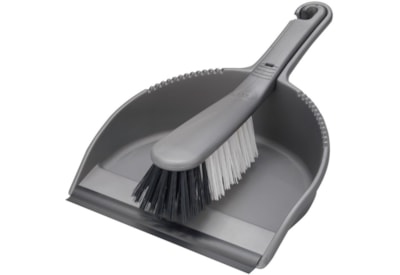 Addis Stiff Brush&dustpan Metallic (510405)