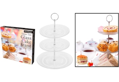 Rsw Glass 3 Tier Cake Stand 15/18/23cm (AM2647)