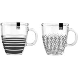 Rsw Glass Mug Linear/geo Asst 12oz (AM2779)