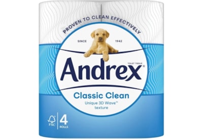 Andrex Toilet Roll Classic Clean White 4roll (10022)