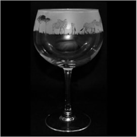 Animo Zebra Scene Gin Balloon Animo Zebra Scene Gin Balloon