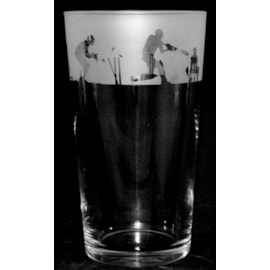 Animo Cricket Scene Beer Glass Animo Cricket Scene Beer Glass
