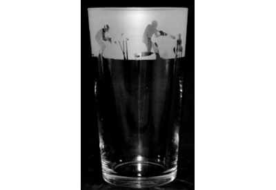 Animo Cricket Scene Beer Glass Animo Cricket Scene Beer Glass