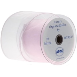 Apac Baby Pink Wired Chiffon Ribbon Apac Baby Pink Wired Chiffon Ribbon