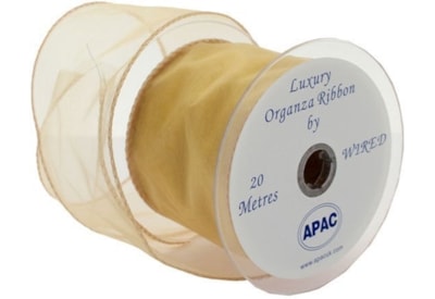 Apac Gold Wired Chiffon Ribbon Apac Gold Wired Chiffon Ribbon