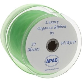 Apac Lime Wired Chiffon Ribbon (R18143)