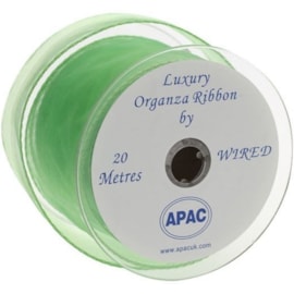 Apac Lime Wired Chiffon Ribbon Apac Lime Wired Chiffon Ribbon