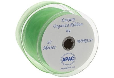 Apac Lime Wired Chiffon Ribbon (R18143)