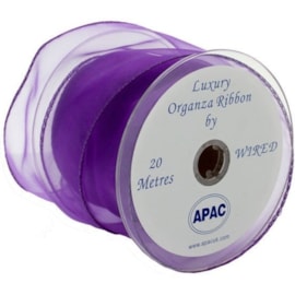 Apac Purple Wired Chiffon Ribbon Apac Purple Wired Chiffon Ribbon