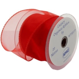 Apac Red Wired Chiffon Ribbon Apac Red Wired Chiffon Ribbon
