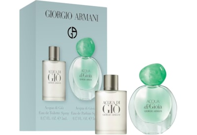 Armani Acqua Di Gio Edt-S 5Ml + Acqua Di Gioia Edp-S 5Ml Armani Acqua Di Gio Edt-S 5Ml + Acqua Di Gioia Edp-S 5Ml