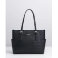 Lappella Athena Tote In Black Croc Lappella Athena Tote In Black Croc