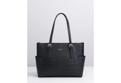 Lappella Athena Tote In Black Croc Lappella Athena Tote In Black Croc