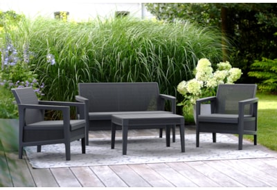 Keter Atlas Linea 4 Seater Lounge Set - Graphite Keter Atlas Linea 4 Seater Lounge Set - Graphite