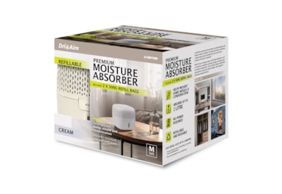 Dri Aire  Dehumidifier Medium Hi Grade Complete with 2 x 500G Refill Bags