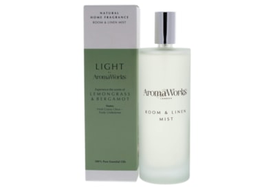 Light By Aroma Works Light Room Mist Lemongrass & Bergamot 100ml Light By Aroma Works Light Room Mist Lemongrass & Bergamot 100ml