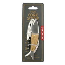 Kikkerland Lightwood Fish Corkscrew (BA17)
