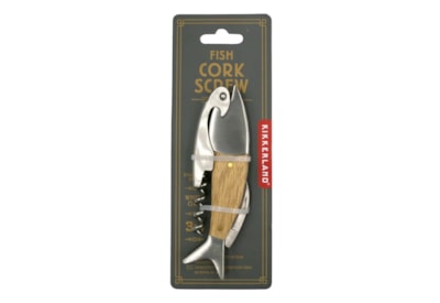 Kikkerland Lightwood Fish Corkscrew Kikkerland Lightwood Fish Corkscrew