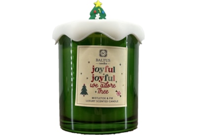 Baltus Candle With Tree Lid Mistletoe & Fir 10x8.8 Baltus Candle With Tree Lid Mistletoe & Fir 10x8.8