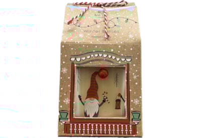 Baltus Elves Candle in House Winter Berries 7x8cm Baltus Elves Candle in House Winter Berries 7x8cm